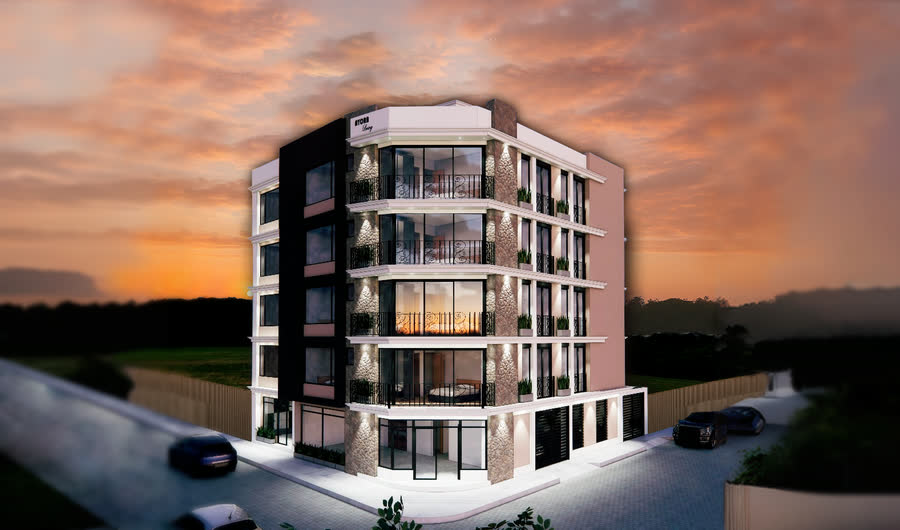 Edificio al atardecer