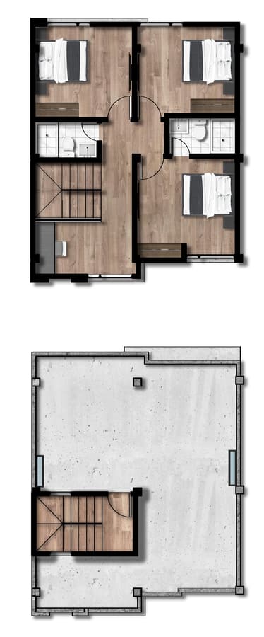 Planta alta 78 m² y terraza 78 m²